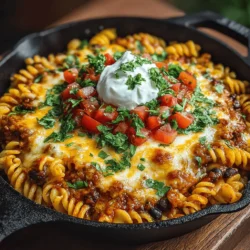 Hatch Chili Enchilada Pasta Skillet: Recipe Completion