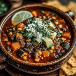Hearty Slow Cooker Veggie Taco Soup