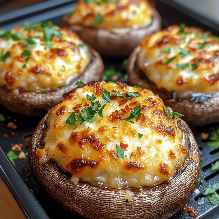 Stuffed mushrooms have long been a cherished appetizer in various culinary traditions, celebrated for their versatility and robust flavor profile. These delectable bites can serve as an elegant starter at dinner parties or a comforting snack during a cozy night in. The beauty of stuffed mushrooms lies in their adaptability; the filling can range from savory cheeses to rich meats or even vibrant vegetables, catering to diverse palates and dietary preferences. Today, we are excited to introduce you to a popular variation: Cheesy Delight Air Fryer Stuffed Mushrooms.