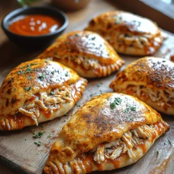 Hatch Chili Chicken Mini Calzones are a delightful fusion of flavors that elevate the classic calzone to new heights. These savory pockets are filled with the smoky heat of Hatch green chilies, tender shredded chicken, and a blend of melty cheeses, all wrapped in a golden, homemade dough. If you’re looking for a dish that’s ideal for gatherings, a cozy family dinner, or even a fun snack, these mini calzones fit the bill perfectly. Their customizable nature means you can easily adjust the ingredients to suit your family's preferences, making them a versatile addition to your culinary repertoire.