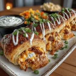 The joy of bite-sized snacks that pack a punch is unmatched, and Mini Buffalo Chicken Crescent Wraps are the perfect example of such culinary delights. Ideal for parties, game days, or casual family dinners, these wraps combine the spicy kick of buffalo sauce with the creamy richness of ranch dressing, all enveloped in flaky crescent roll dough. This recipe is not only easy to prepare but also offers a delightful explosion of flavors that will keep your guests coming back for more. In this article, we will guide you through the recipe, highlight the key ingredients, explore variations, and discuss the appeal of these savory bites.