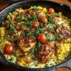 Spicy Southern Delight: Creamy Cajun Chicken & Rice Skillet