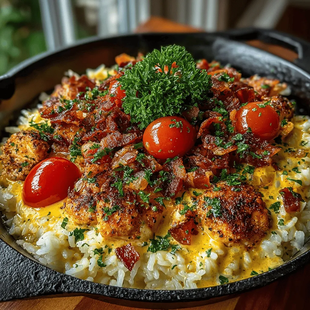 If you’re on the lookout for a dish that embodies the heart and soul of Southern cooking, look no further than the Creamy Cajun Chicken & Rice Skillet. This recipe is a delightful fusion of robust flavors, featuring tender chicken simmered in a creamy sauce that boasts a spicy kick from Cajun seasoning. The combination of protein, vegetables, and carbohydrates creates a satisfying meal that is not only comforting but also nourishing.