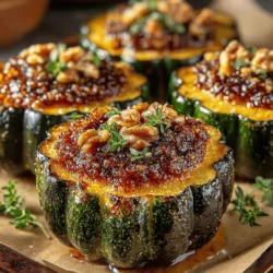 As the leaves turn and the air becomes crisp, acorn squash emerges as a seasonal favorite, gracing tables across the country. This delightful winter squash, with its distinctive green and orange striped skin, is not only visually appealing but also a culinary treasure. Its sweet, nutty flavor makes it a versatile ingredient that can be transformed into a variety of dishes. Among these, Maple Glazed Acorn Squash Halves stand out, combining the rich, earthy taste of the squash with the warm sweetness of maple syrup. This harmonious pairing elevates the dish, making it an enticing option whether served as a side or as a main vegetarian course.