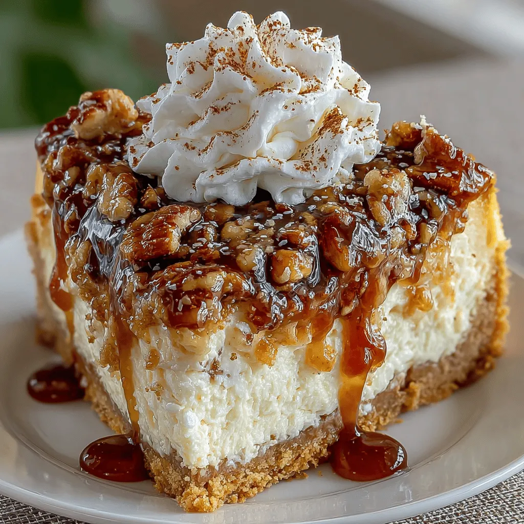 The Pumpkin Pecan Pie Cheesecake Delight is a show-stopping dessert that perfectly captures the essence of fall. Combining the rich creaminess of cheesecake with the warm, comforting flavors of pumpkin pie, and crowned with a crunchy pecan pie topping, this dessert is a delightful homage to the season. Whether you're hosting a Thanksgiving feast or simply indulging in a sweet treat during the cooler months, this recipe is both a feast for the eyes and a treat for the palate.