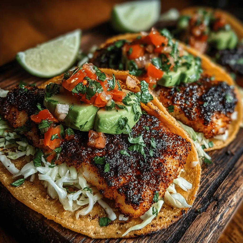 In the world of culinary delights, few dishes can compete with the vibrant flavors and textures found in Sizzling Cajun Blackened Tilapia Tacos. This dish elevates the humble taco to gourmet status, offering a perfect balance of spice, freshness, and crunch that tantalizes the taste buds. The combination of tender, blackened tilapia fillets, crisp vegetables, and zesty toppings wrapped in a warm tortilla creates a harmonious explosion of flavor in every bite. Whether you're hosting a casual dinner party or enjoying a relaxed weeknight meal at home, this recipe promises to impress and leave you craving more.