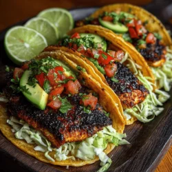 Sizzling Cajun Blackened Tilapia Tacos
