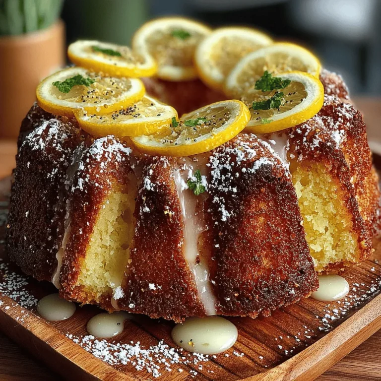 When it comes to desserts, lemon-flavored treats consistently rank among the most beloved. The bright, tangy essence of lemon not only invigorates the palate but also evokes feelings of warmth and sunshine, making lemon desserts a perennial favorite. From refreshing lemon bars to decadent lemon meringue pie, the versatility of lemon in the culinary world knows no bounds. One standout recipe that embodies this citrusy delight is the Zesty Lemon Poppy Seed Bundt Cake. This cake is a delightful combination of refreshing flavors and appealing textures, perfect for any occasion.