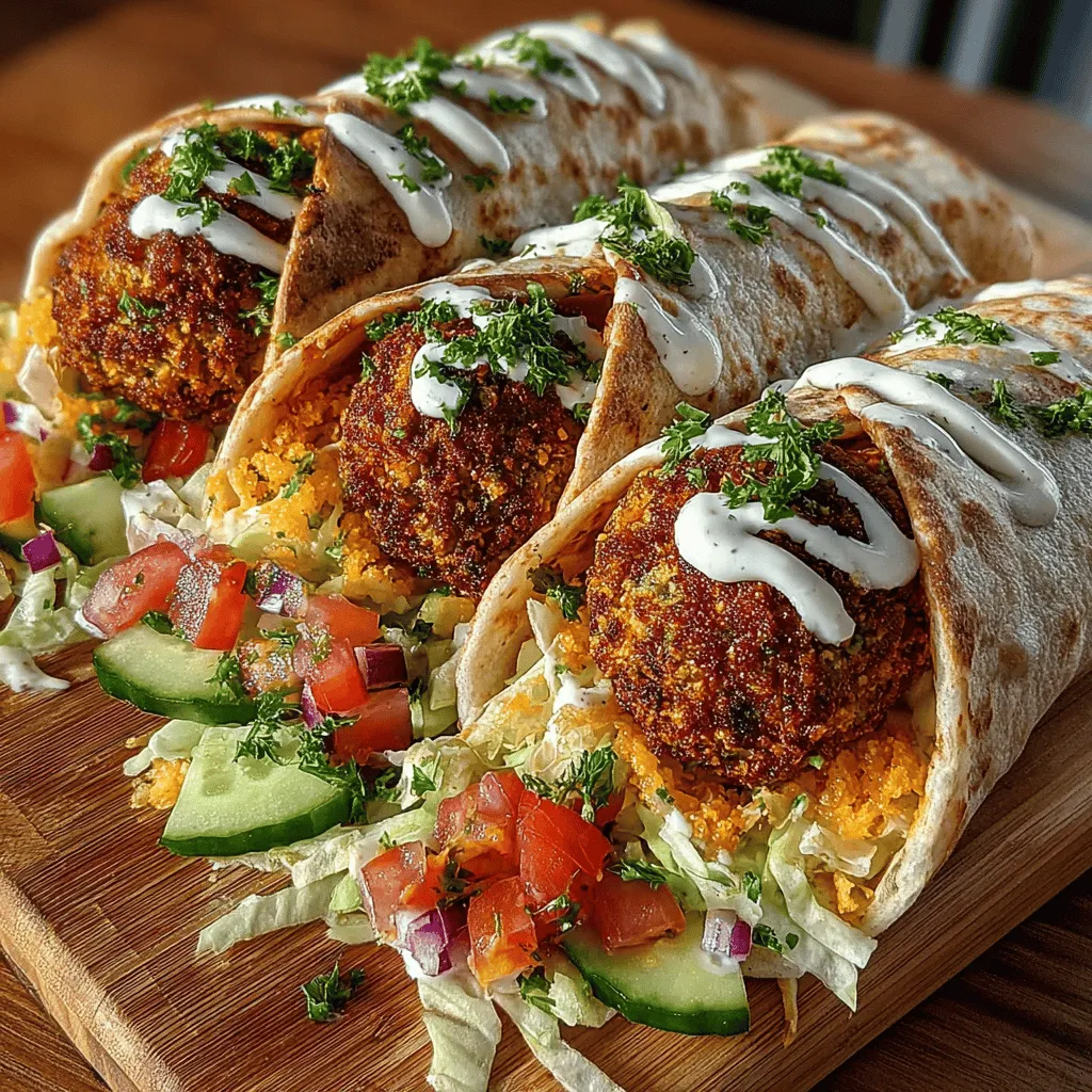 Crispy Baked Falafel Wraps are a delicious and nutritious meal option that combines the hearty flavors of chickpeas with an array of fresh vegetables, all wrapped up in a soft tortilla. This recipe offers a satisfying crunch, thanks to the baking process, which eliminates the need for frying while still achieving that coveted crispiness. Ideal for a quick lunch or a light dinner, these wraps can be easily customized to cater to your taste preferences or dietary needs.