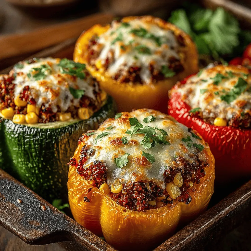 If you're on the hunt for a meal that is as nutritious as it is visually appealing, look no further than Colorful Turkey & Veggie Stuffed Peppers. This dish combines the vibrant hues of fresh bell peppers with a hearty filling made from lean ground turkey, an array of colorful vegetables, and wholesome quinoa. Not only does it serve as a feast for the eyes, but it's also a wholesome option that can easily fit into various dietary preferences.