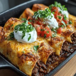 Cheesy Beef & Bean Enchiladas Fiesta Recipe