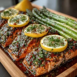 Zesty Lemon Herb Grilled Salmon with Asparagus