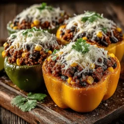 Quick & Flavorful Taco-Stuffed Bell Peppers