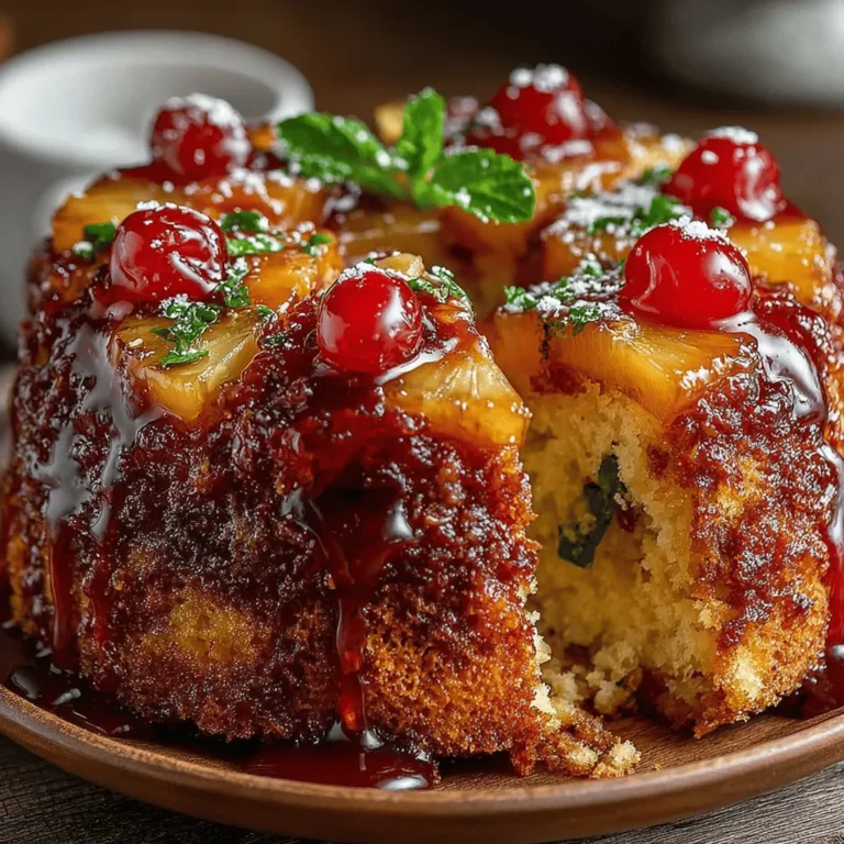 Pineapple upside-down cake is more than just a dessert; it’s a delightful slice of nostalgia that evokes memories of family gatherings and festive celebrations. With its vibrant tropical flavors and visually stunning presentation, this cake captures the essence of summer in every bite. The combination of caramelized pineapple, sweet cherries, and a moist, buttery cake makes it a beloved choice for both casual home bakers and professional pastry chefs alike.